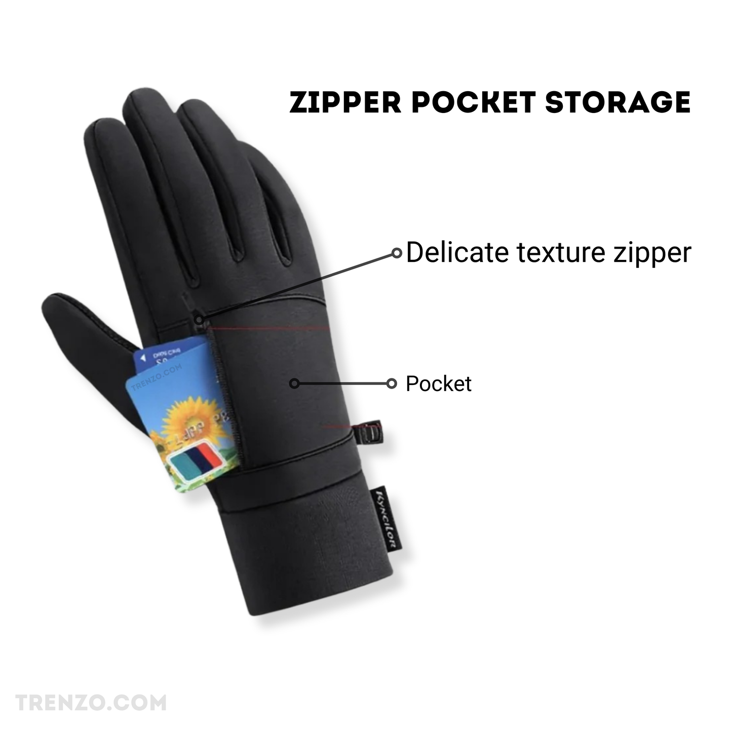 Windproof, Water-Repellent Touchscreen Gloves
